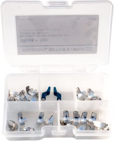 Dental Matrix Ring Set, Dental Sectional Contoured Matrix Bands Nickel Titanium Clamping Clip Ring Dental Separation Ring Dentist Tools (C2) in Saudi Arabia