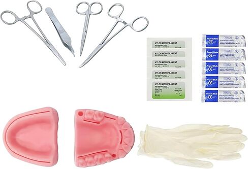 Suture Practice Kit, YOUYA DENTAL Oral Suture Kit for Suture Training for Dental Medical, 14 Piece Including Soft Silicone Bionic Oral Multiple Wound Types, 2 Differenent Oral Suture Pads for Dentist in Saudi Arabia