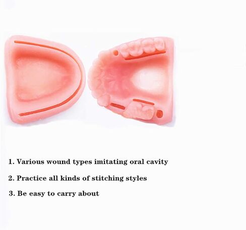 Suture Practice Kit, YOUYA DENTAL Oral Suture Kit for Suture Training for Dental Medical, 14 Piece Including Soft Silicone Bionic Oral Multiple Wound Types, 2 Differenent Oral Suture Pads for Dentist in Saudi Arabia