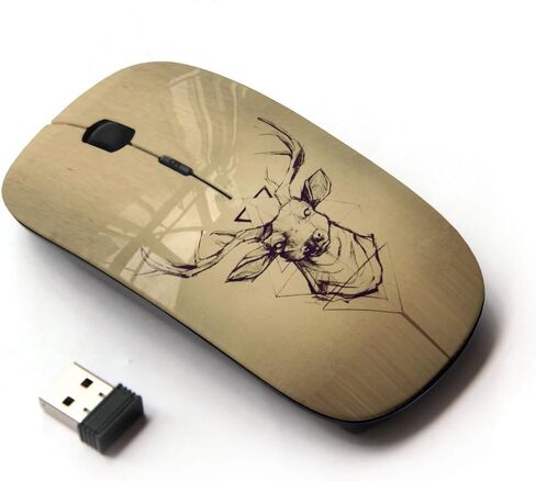 KOOLmouse [ Optical 2.4G Wireless Mouse [ Deer Parchment Wood Deer Antlers ] in Saudi Arabia