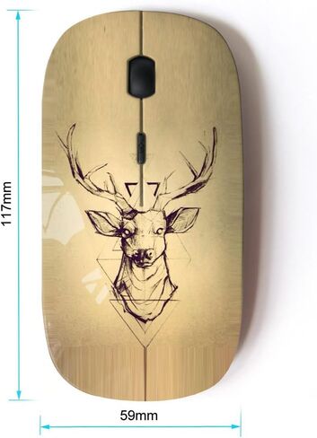 KOOLmouse [ Optical 2.4G Wireless Mouse [ Deer Parchment Wood Deer Antlers ] in Saudi Arabia