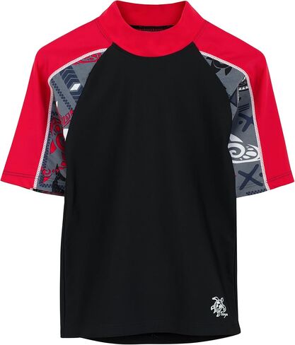 Tuga Boys Short Sleeve Rash Guard 1-14 Years, UPF 50+ Sun Protection Swim Shirt in Kuwait