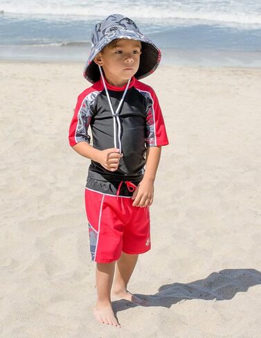 Tuga Boys Short Sleeve Rash Guard 1-14 Years, UPF 50+ Sun Protection Swim Shirt in Kuwait