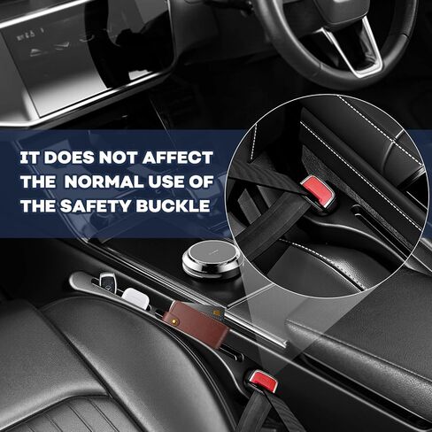 منظم حشو فجوة مقعد السيارة من Dafun، عبوتين، 2024 ترقية من جلد البولي يوريثان لحشو فجوة مقعد السيارة لشاحنة سيارات الدفع الرباعي، ملحقات سوداء داخلية للرجال والنساء in Kuwait