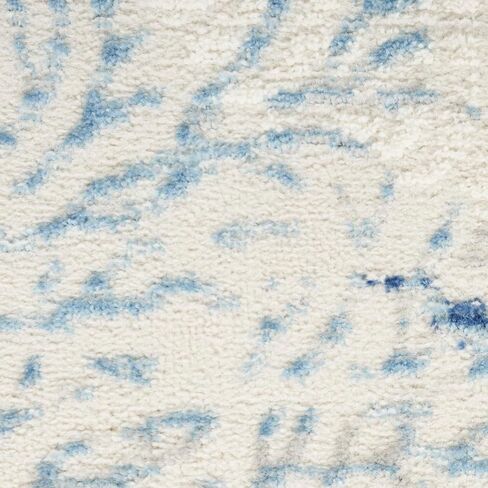 Nourison Pompeii Nature Ivory Grey Blue 9' x 12' Area -rug, Easy -cleaning, Non Shedding, Bed Room, Living Room, Dining Room, Kitchen (9x12) in Saudi Arabia