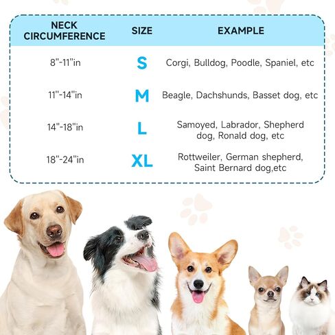 HEYISME نفخ الكلب طوق مخروط بديل بعد الجراحة، الحيوانات الأليفة الرقبة دونات طوق لينة مخروط الانتعاش واقية للكلاب والقطط، طوق E لا كتلة الرؤية (L-الرقبة: 12 ''-18''، كرة القدم والأزرق) in Kuwait