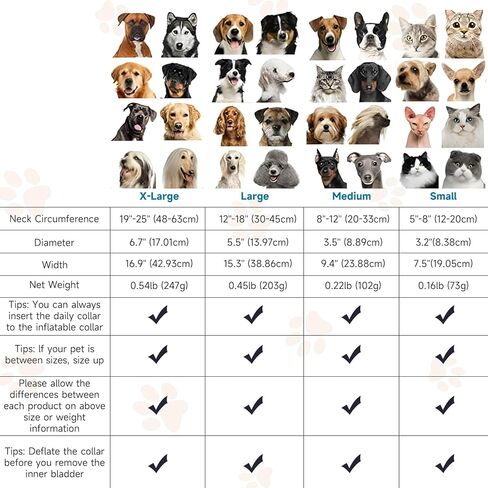 HEYISME نفخ الكلب طوق مخروط بديل بعد الجراحة، الحيوانات الأليفة الرقبة دونات طوق لينة مخروط الانتعاش واقية للكلاب والقطط، طوق E لا كتلة الرؤية (L-الرقبة: 12 ''-18''، كرة القدم والأزرق) in Kuwait