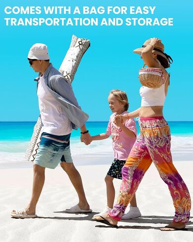 OutdoorMaster Beach Cabana with Fringe, Portable 6' x 6' Beach Canopy, Easy Set Up Beach Shelter, Included Side Wall, UPF 50+ UV Protection Sun Umbrella - for Kids, Family & Friends -Romantic White in Saudi Arabia