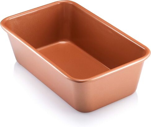 Gotham Steel Bakeware Loaf Pan – Nonstick Loaf Pan, XL 9.7" x 5.75" x 2.8" Full Size Loaf Pan Even Heat g, Metal U& Non-Warp Technology with Ultra Nonstick Ceramic Coatintensil & Dishwasher Safe in Kuwait
