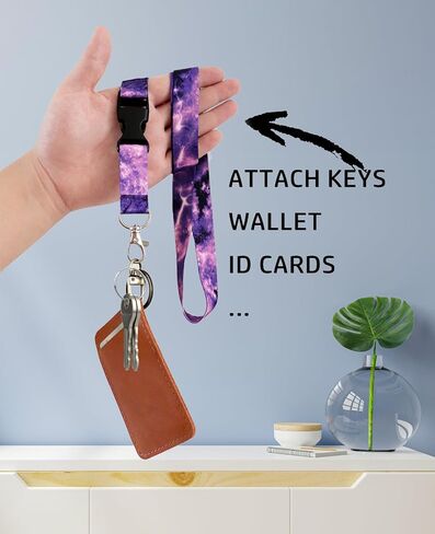 حبل EASTERUP للمفاتيح، حبل سلسلة المفاتيح، حبل ناعم حريري عريض، مطبوع بشكل جميل، حبل للمعلم مع مشبك زنبركي للنساء/الرجال in Kuwait