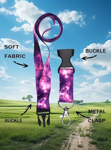 حبل EASTERUP للمفاتيح، حبل سلسلة المفاتيح، حبل ناعم حريري عريض، مطبوع بشكل جميل، حبل للمعلم مع مشبك زنبركي للنساء/الرجال in Kuwait