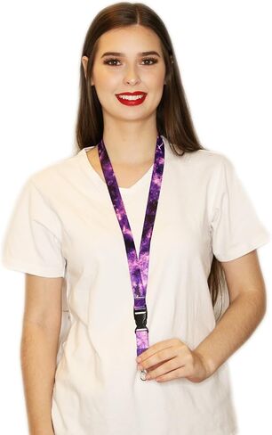 حبل EASTERUP للمفاتيح، حبل سلسلة المفاتيح، حبل ناعم حريري عريض، مطبوع بشكل جميل، حبل للمعلم مع مشبك زنبركي للنساء/الرجال in Kuwait