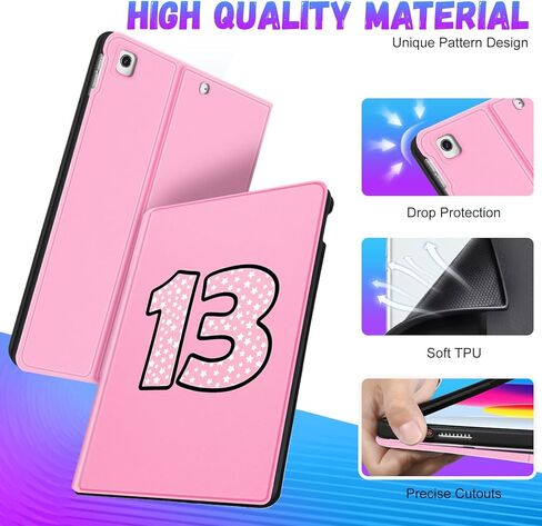 Uppuppy لجهاز iPad 9th / 8th / 7th Generation Case 10.2 بوصة للنساء والفتيات لطيف فوليو غطاء ذكي حامل قلم رصاص للأطفال جرلي جميلة المراهقين الكرتون فراشة النباتات حالات لApple iPad 7/8/9 Gen A2602 A2270 A2197 in Saudi Arabia