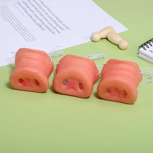 Toddmomy 3pcs Novelty Pig Nose Costume,Pig Snout Cosplay Mask with Elastic for Halloween Party Supplies in Saudi Arabia