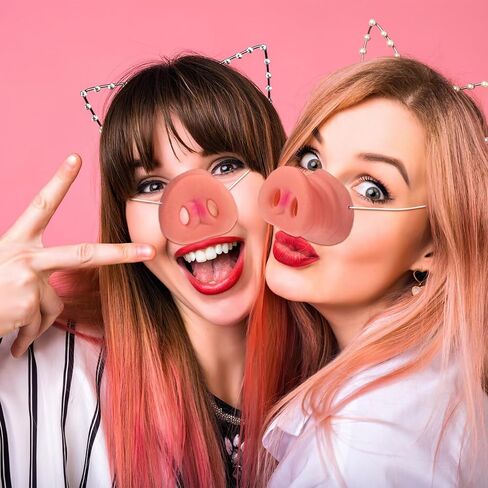 Toddmomy 3pcs Novelty Pig Nose Costume,Pig Snout Cosplay Mask with Elastic for Halloween Party Supplies in Saudi Arabia