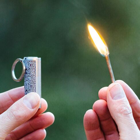 SURVIVE Permanent Match Metal, 2 Pack, Reusable Survival Fire Starter Lighter, Emergency Waterproof Keychain Striker Stick Kit in Saudi Arabia