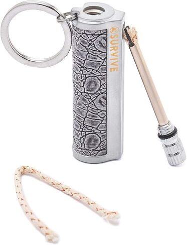 SURVIVE Permanent Match Metal, 2 Pack, Reusable Survival Fire Starter Lighter, Emergency Waterproof Keychain Striker Stick Kit in Saudi Arabia