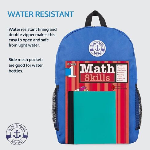 Yacht & Smith 48 Pack 17 Inch Wholesale Children's School Backpack, Bulk Water Resistant Knapsacks For School Age Kids in Kuwait
