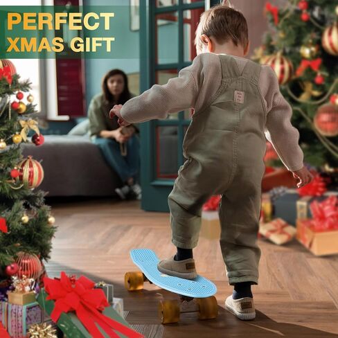 Mini Cruiser Standard Skateboard, Complete Skateboard, Classic 22-inch Street Skate Board for Beginners, Kids in Saudi Arabia