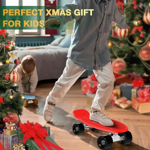 Mini Cruiser Standard Skateboard, Complete Skateboard, Classic 22-inch Street Skate Board for Beginners, Kids in Saudi Arabia