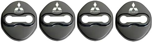 غطاء حماية قفل باب السيارة من الفولاذ المقاوم للصدأ من GODTERA متوافق مع ميتسوبيشي (أسود) in Kuwait