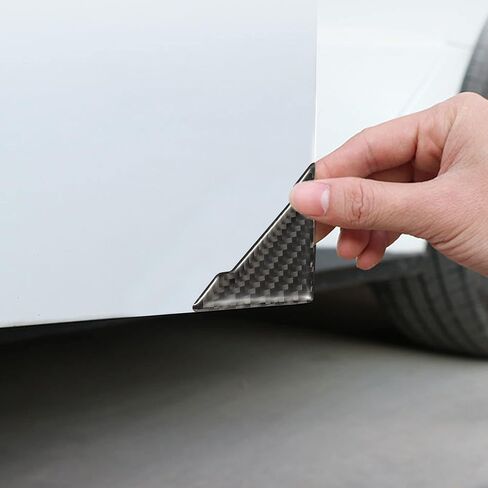 TOMALL 4 Pcs Car Door Edge Guards Door Anti-Collision Strip Anti-Rub Trim Clear Accessories Door Corner Bumper Protector Anti-Scratch Universal for All Cars SUV (V-White Clear) in Saudi Arabia