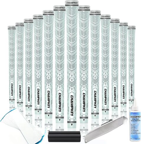 CHAMPKEY Y-PRO مقابض جولف مطاطية عالية الأداء 13 حزمة مع جميع مجموعات الإصلاح - مقابض نادي الجولف للتحكم في جميع الأحوال الجوية - مقابض مطاطية ممتازة للجر والتحكم in Kuwait
