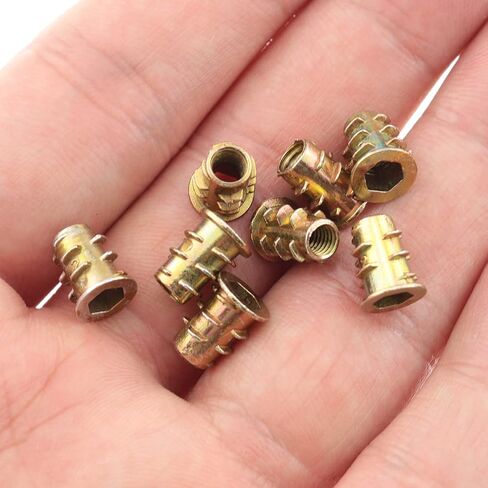 M4x10mm الخيوط صواميل إدراج FMHXG 60 قطعة M4x10mm nterface عرافة المقبس الخيوط صواميل إدراج للأثاث الخشبي in Saudi Arabia