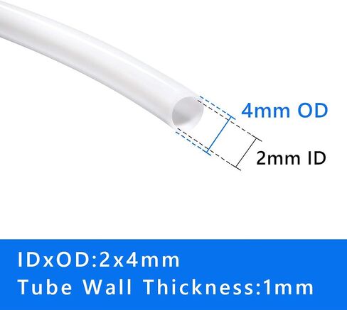 أنبوب أنابيب Quickun PTFE Teflon، معرف 6 مم × 8 مم أنبوب تفلون OD للطابعة ثلاثية الأبعاد، طول 3.3 قدم in Kuwait