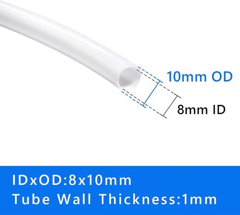 أنبوب أنابيب Quickun PTFE Teflon، معرف 6 مم × 8 مم أنبوب تفلون OD للطابعة ثلاثية الأبعاد، طول 3.3 قدم in Kuwait