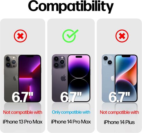 Power Theory مصمم لواقي شاشة iPhone 14 Pro Max مع واقيات عدسة الكاميرا ومجموعة سهلة التركيب [زجاج مقسى ممتاز] in Saudi Arabia