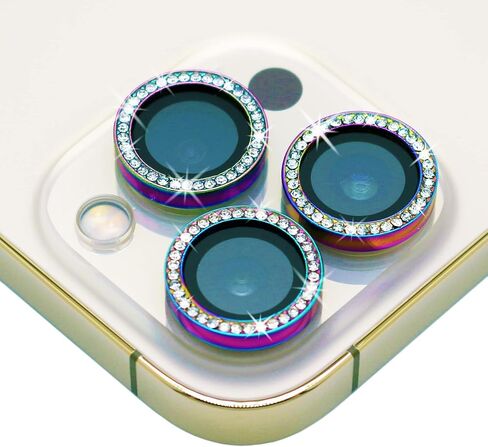 Optodir Tech Diamond Rhinestone Colorful Camera Protector - iPhone 13 Pro, iPhone 13 Pro Max Camera Lens Protector - Ultimate Protection for Your iPhone 13 Pro Max in Saudi Arabia