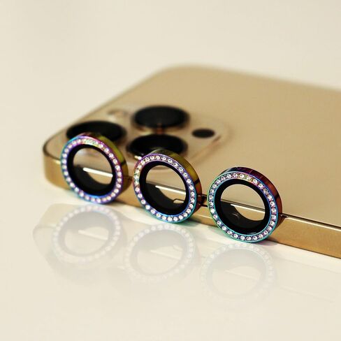 Optodir Tech Diamond Rhinestone Colorful Camera Protector - iPhone 13 Pro, iPhone 13 Pro Max Camera Lens Protector - Ultimate Protection for Your iPhone 13 Pro Max in Saudi Arabia
