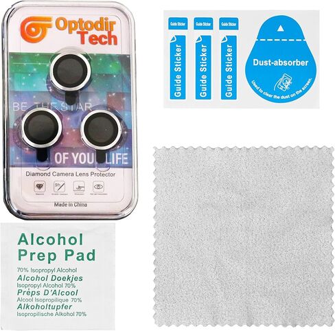Optodir Tech Diamond Rhinestone Colorful Camera Protector - iPhone 13 Pro, iPhone 13 Pro Max Camera Lens Protector - Ultimate Protection for Your iPhone 13 Pro Max in Saudi Arabia
