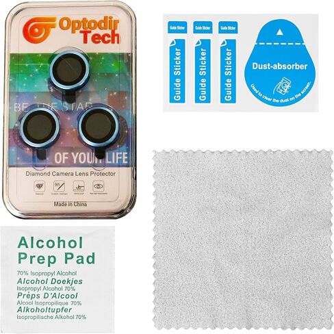 Optodir Tech Diamond Rhinestone Colorful Camera Protector - iPhone 13 Pro, iPhone 13 Pro Max Camera Lens Protector - Ultimate Protection for Your iPhone 13 Pro Max in Saudi Arabia