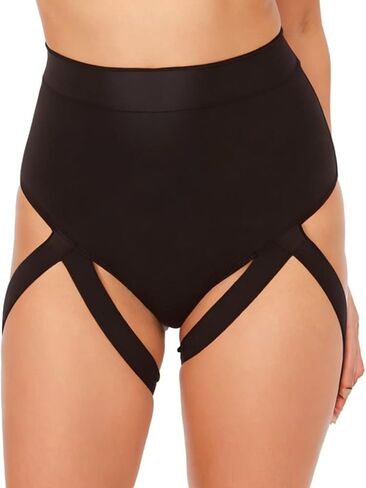 شورت Rave Booty للنساء - EDC EDM Festival Outfit Accessories Pole Dance Butt Lifting Leggings High الخصر (أسود، XL، 1321e) in Kuwait