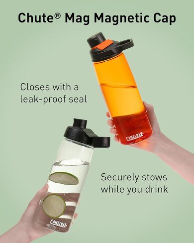 CamelBak Chute Mag BPA Free Water Bottle with Tritan Renew - Magnetic Cap Stows While Drinking, 50oz, Oxford in Saudi Arabia