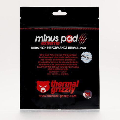 Thermal Grizzly - Minus Pad Extreme (120x20x3,0mm) - وسادة حرارية موصلة للتبريد ذاتية اللصق - وسادة حرارية سيليكون مرنة وقابلة للتكيف CPU/GPU/PS4/PS5/Xbox in Saudi Arabia