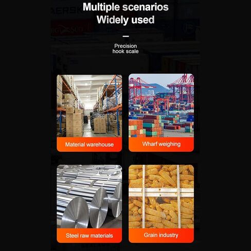 مقياس الرافعة الرقمي، ميزان معلق صناعي 1500 كجم 3000 رطل، مع شاشة LED للتحكم عن بعد، نطاق التحكم عن بعد 20 مترًا، لقياس الوزن (برتقالي) in Kuwait
