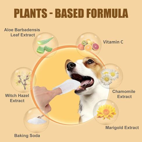 yadee مناديل مبللة لأسنان الكلاب للكلاب والقطط، 100 قطعة من مناديل تنظيف أسنان الكلاب للأسنان واللثة، مناديل تنظيف فم الحيوانات الأليفة، تنعش التنفس، تقلل البلاك والجير in Kuwait