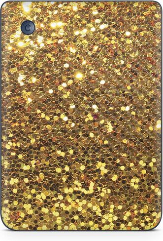 Carbon Fiber Tablet Skin Compatible with Kobo Clara 2E (2022) - Gold Dazzle - Premium 3M Vinyl Protective Wrap Decal Cover - Easy to Apply | Crafted in The USA by MightySkins in Saudi Arabia