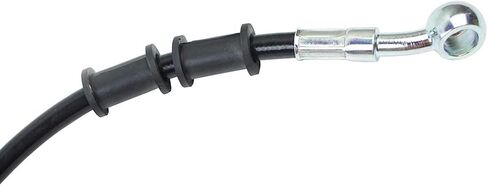 270-2400 AN3 1/8 بوصة 28 درجة M10 دراجة نارية خط الفرامل الهيدروليكية خرطوم النفط المناسب الفولاذ المقاوم للصدأ مضفر للدراجات النارية ATV موتوكروس حفرة الترابية شارع سباق الدراجة - أسود 1100 مم in Kuwait