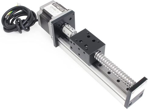 RATTMMOTOR CBX1605 200 مم / 7.87 بوصة مشغل المرحلة الخطية مع مربع خطي Rai + 1605 Ballscrew، طاولة مرحلة خطية XYZ مزودة بمحرك CNC دليل سكة الحركة الخطية + Nema23 محرك متدرج لآلة التوجيه باستخدام الحاسب الآلي in Kuwait