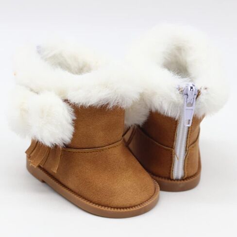 Sunportzida Doll Boots 18 Inch Doll Shoes 1 pairs Snow Boots Doll Decoration Accessories Fits 18'' American Dolls (Brown) in Saudi Arabia
