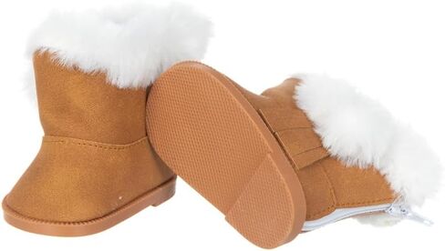 Sunportzida Doll Boots 18 Inch Doll Shoes 1 pairs Snow Boots Doll Decoration Accessories Fits 18'' American Dolls (Brown) in Saudi Arabia