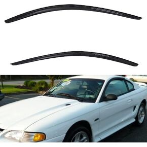 2pcs Smoke Tint Sun Rain Guard Vent Window Visors Compatible with 2019-2023 Ford Ranger Super/Extended Cab with 2 Half Size Rear Doors, Outside Mount Tape On Style Acrylic Set of 2 Front in Kuwait