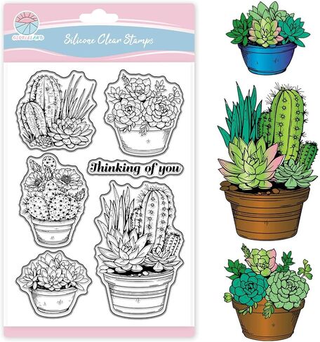 GLOBLELAND Hydrangea Clear Stamps Flowers Butterfly Silicone Clear Stamp Seals Transparent Stamps for DIY Scrapbooking Cards Making Photo Album Journal in Saudi Arabia
