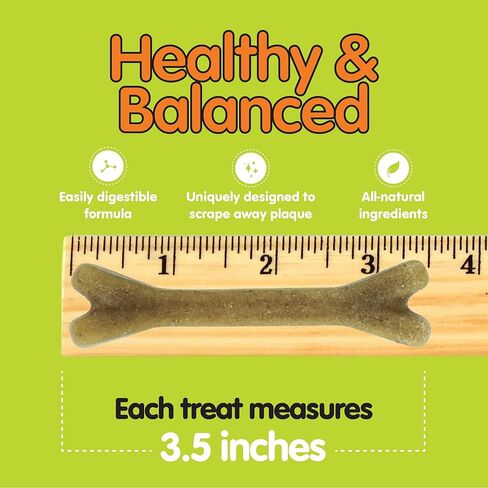 عظام رعاية الأسنان الفائقة للكلاب - 8 تعامل لكل حزمة (3 عبوات) - علاج الأسنان الكلب للكلاب المتوسطة (مصنوعة في الولايات المتحدة الأمريكية) - يمضغ الكلاب الأسنان في تقليل البلاك ، تراكم التارت ، وتنفس الطالب. in Kuwait