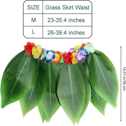7 PCS HULA Outfits Hawaiian Flowers Leaf Clorts for Women Dress Thouse Thorts Tropical Grass Tarts for Beach Party Favors in Saudi Arabia