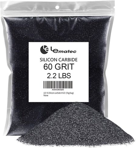 Le Lematec Silicon Carbide #100 media sandblasting media for rocl headling ، تلميع ، وإعداد السطح ، حقيبة 2.2 رطل (LEI-16) in Kuwait